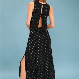 Lulus lace up maxi dress